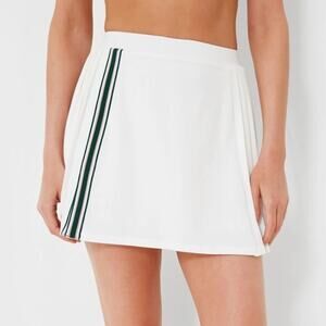 Varley White Pleated High Rise Neyland Skort Skirt Size M